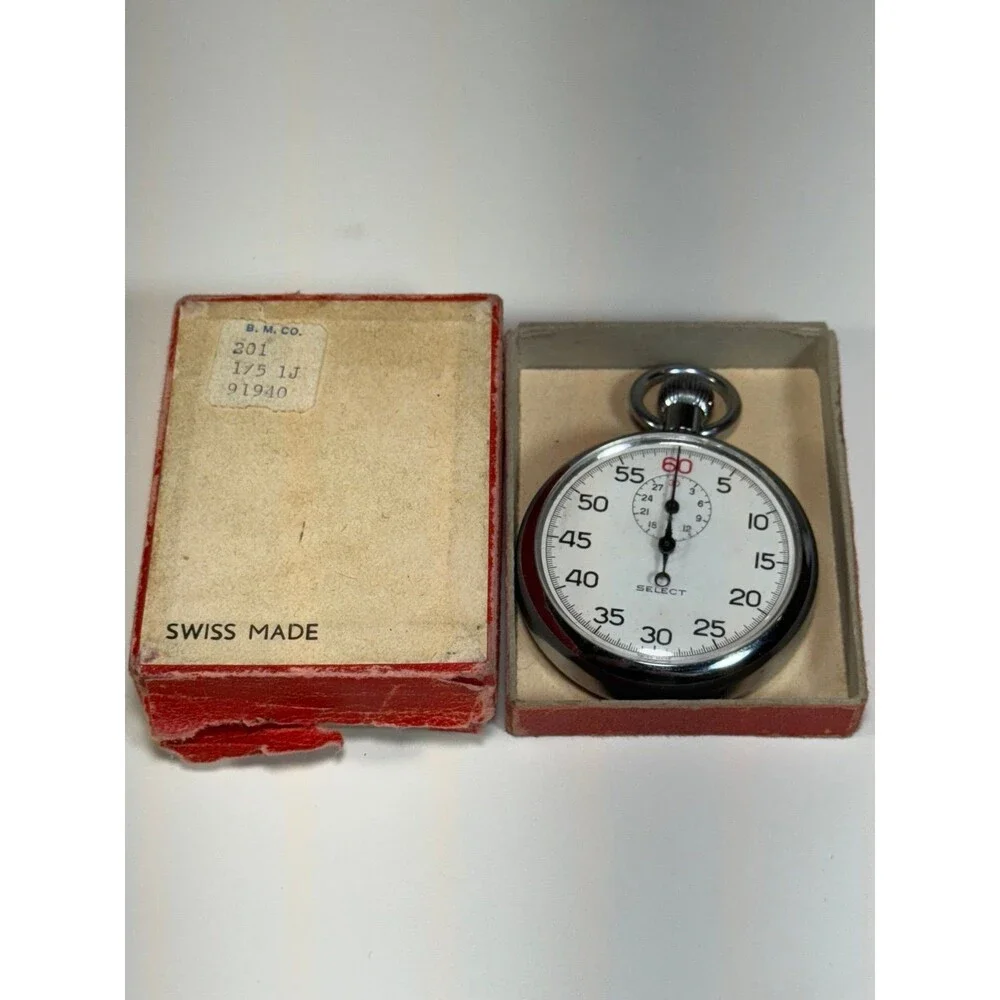Vintage Nice Select Stopwatch 1/5 Swiss Made Tested Working - Picture 1 of 5
